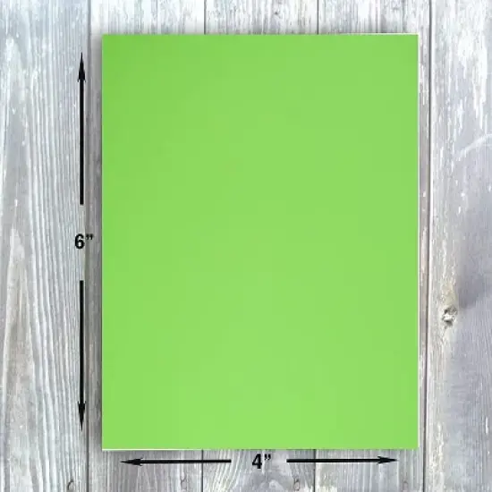 Hamilco Colored Scrapbook Cardstock Paper 4x6 Card Stock Paper 65 lb Cover 100 Pack (Green Apple) image {2}