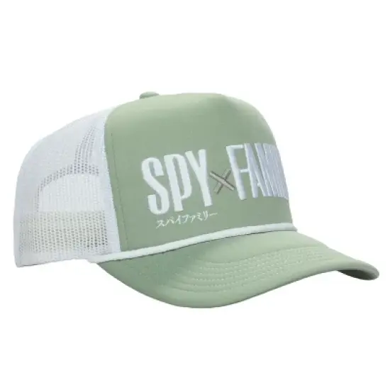 Spy X Family Logo Men's Green Foam Trucker Hat image {3}