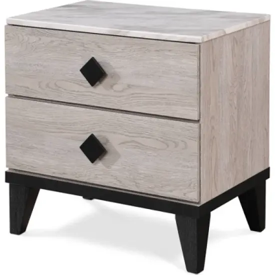 Micah 2 Drawer Nightstand - Adore Decor image {4}