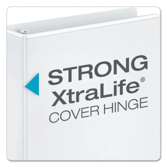 Cardinal Performer ClearVue Slant-D Ring Binder 2" Cap 11 x 8 1/2 White 17500 image {2}