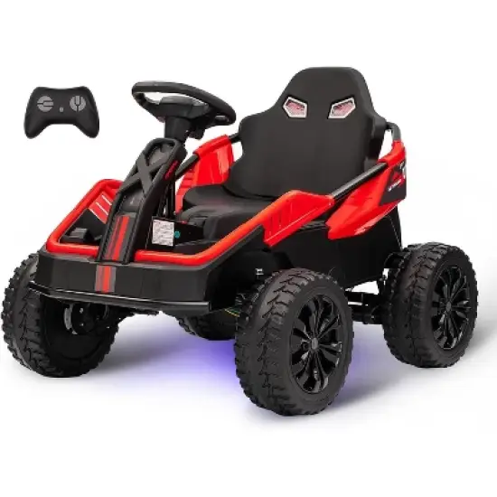 24V Ride-On Toys for Big Kids，Electric Four Wheeler，Battery Electric Car for Kids with Parent Remote,Bluetooth Music, Horn image {11}