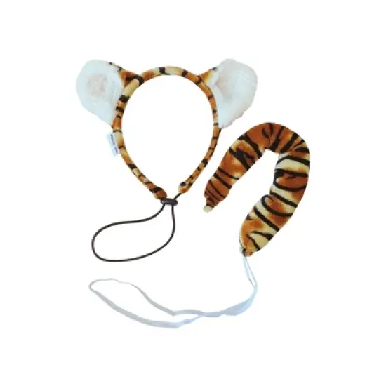 Midlee Tiger Dog Costume Headband & Tail- Large image {1}