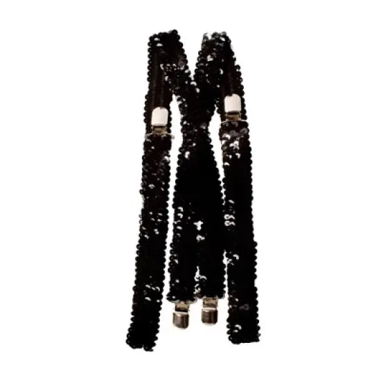 Dress Up America Sequined Suspenders - One Size image {1}