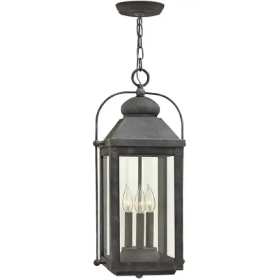 Hinkley Anchorage 23 3/4" High Aged Zinc Outdoor Hanging Lantern image {1}