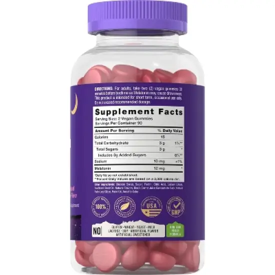 Tahoe Nutritionals by Carlyle Melatonin 12mg | 180 Gummies image {1}