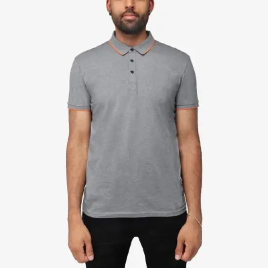 X RAY Men's Short Sleeve Snap-Placket Polo image {15}