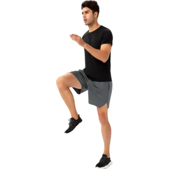 Anna-Kaci Active Men's Lightweight Crew Neck Short Sleeve Active T-Shirt with Breathable Stretch Fabric for Sports and Training image {3}