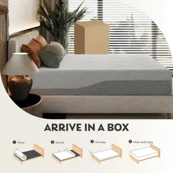 Ego 14" Medium Green Tea Adaptive Memory Foam Mattress image {6}