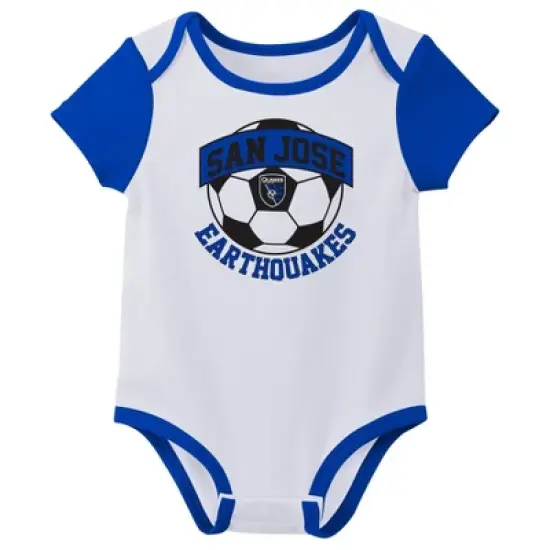 MLS San Jose Earthquakes Infant Boys' 3pk Bodysuit image {1}