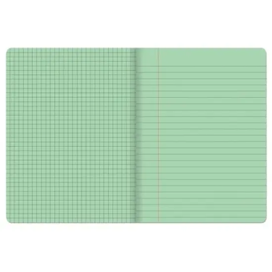 Pacon&reg; Dual Ruled Composition Book, Green, 1/4 in grid and 3/8 in (wide) 9-3/4" x 7-1/2", 100 Sheets, Pack of 6 image {2}