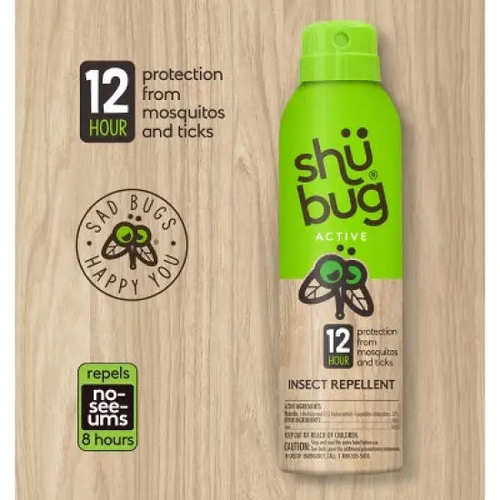 Shubug Active Insect Repellent Personal Bug Spray 6oz image {10}