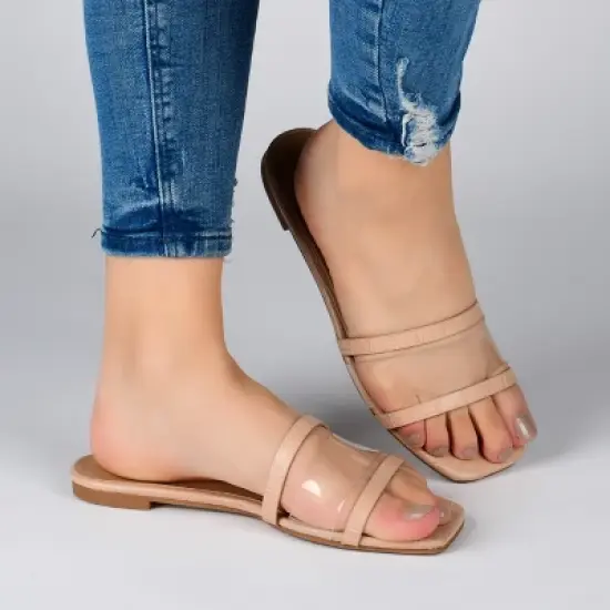 Journee Collection Womens Ramira Slide Flat Sandals image {8}