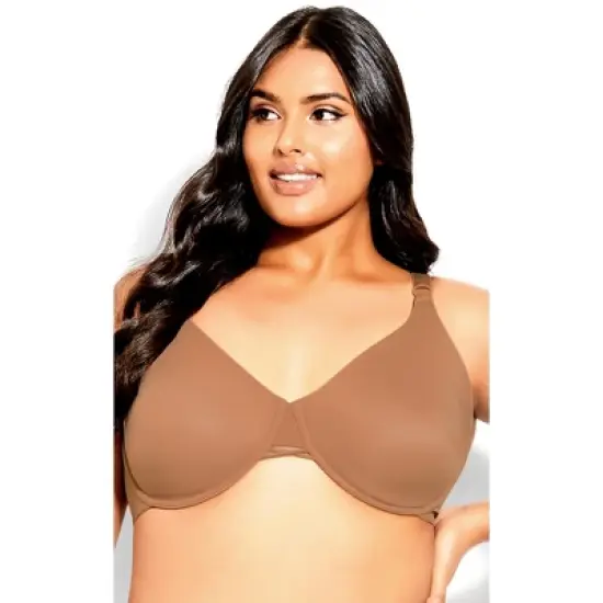 Women's Plus Size Fashion Back Smoother Bra - Bronze |  AVENUE image {16}