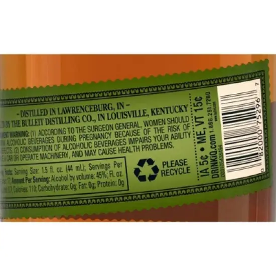 Bulleit 95 Rye Frontier Whiskey - 750ml Bottle image {6}