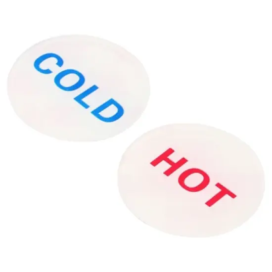 Unique Bargains Acrylic Home Business Self Stick Hot/Cold Water Label image {4}