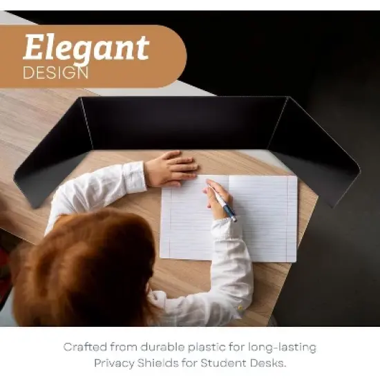 4E's Novelty 4ct Desk Dividers in Black & White &ndash; Privacy Folders for Students, Classroom Essentials for Teachers image {6}