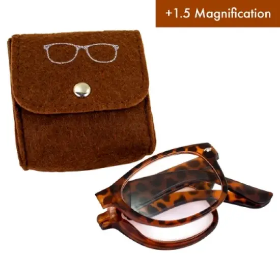 Global Vision Eyewear Foldable Bifocal Reading Glasses with +1.5 Bifocal Clear Lenses image {1}