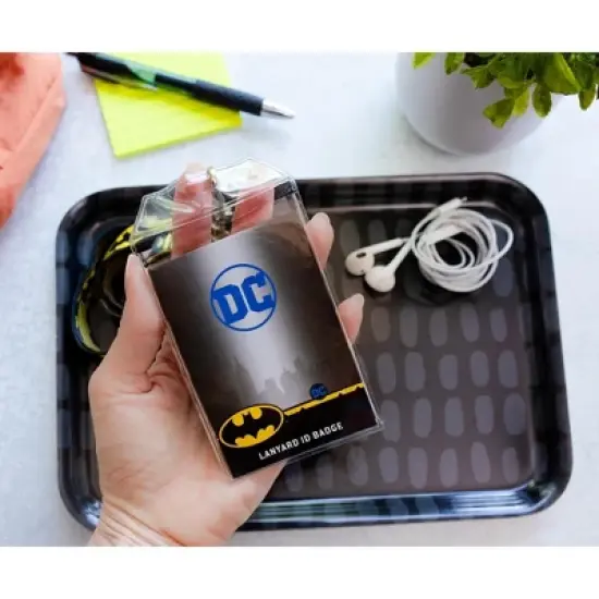 Silver Buffalo DC Comics Batman 22-Inch Lanyard With ID Badge Holder And Logo Charm image {2}