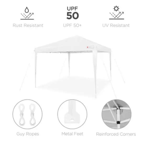 Best Choice Products 10x10ft Pop Up Canopy Outdoor Portable Adjustable Instant Gazebo Tent w/ Carrying Bag image {3}