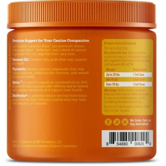 Zesty Paws Turmeric Supplement Bites - Bacon - 90ct image {2}