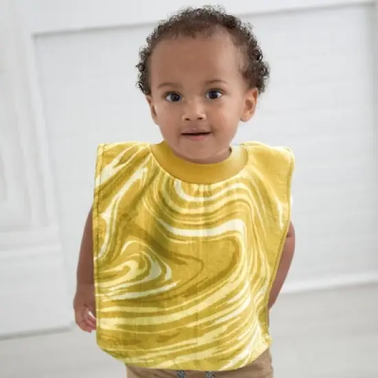 Neat Solutions Printed Pullover Toddler Bib Set - Neutral Marble - 3pk image {6}