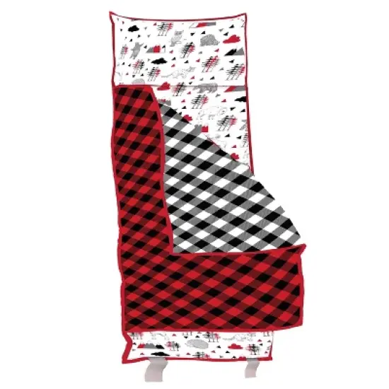 Bacati - Woodlands Red/Black Toddler Nap Mat image {3}