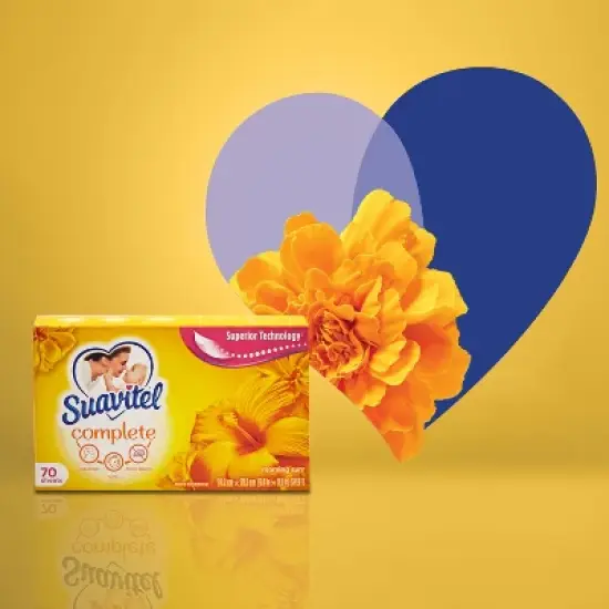 Suavitel Complete Scented Fabric Conditioner Dryer Sheets for Laundry - Morning Sun - 70 ct image {1}