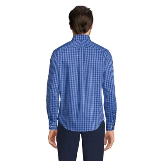 Lands' End Men's Traditional Fit Comfort-First Shirt with Coolmax Printed image {1}