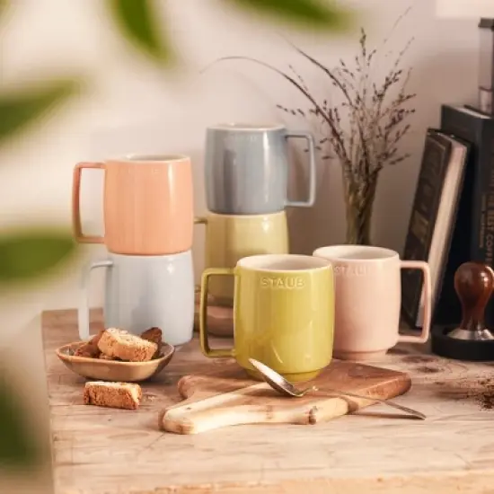 Staub Ceramic Dinnerware 6-pc 12 oz. Mug Set - Macaron Pastels image {2}