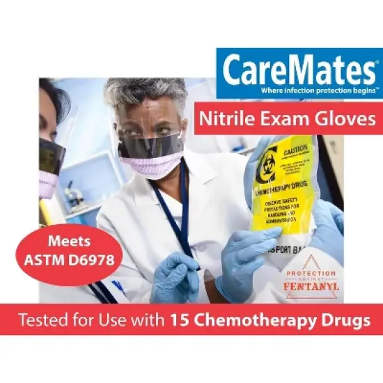 CareMates Latex Examination Gloves Powder Free Small, 50 Ct image {3}