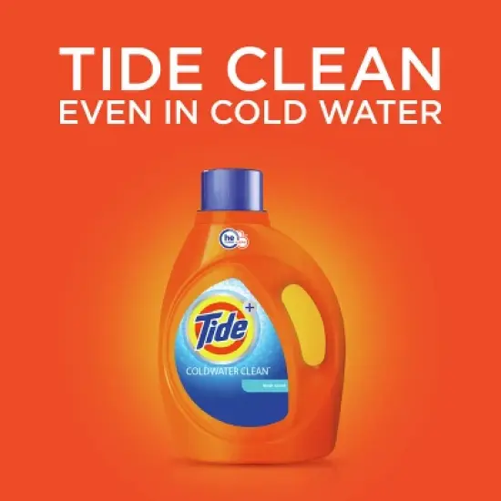 Tide Coldwater Clean High Efficiency Liquid Laundry Detergent - 92 fl oz image {6}