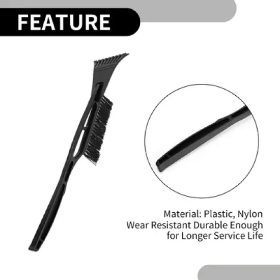 Unique Bargains Universal Car Ice Scraper Brush with Broom SUV Snow Frost Remover for Car Truck RV Nylon 1pc image {4}