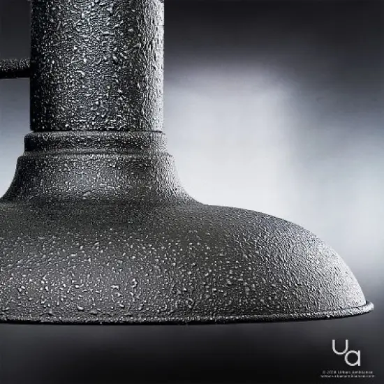 Urban Ambiance Luxury Luxe Industrial Chic Outdoor Wall Light,  12.375"H x 12"W,  Olde Iron Finish, UHP1028 image {3}