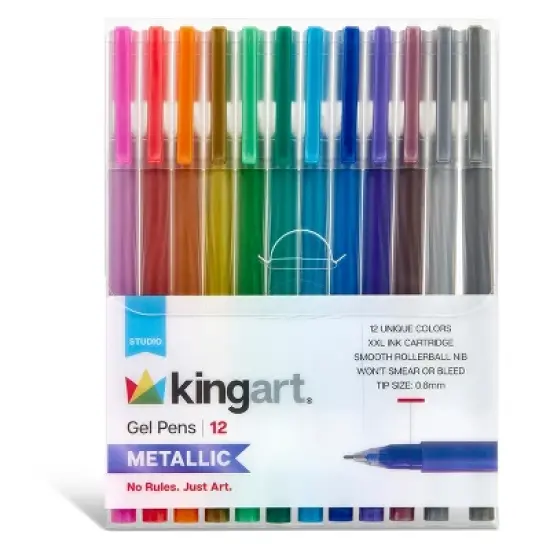 KINGART Gel Pens 12 Metallic Colors image {7}