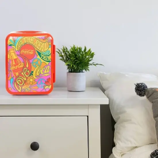 Coca-Cola Peace 1971 Series 4L Cooler/Warmer 12V DC 110V AC Mini Fridge image {6}