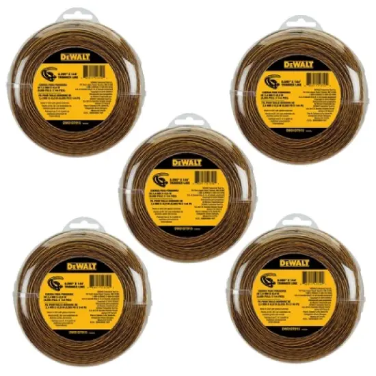 Dewalt 5 Pack Of Genuine OEM Replacement Trimmer Line - DWO1DT915-5PK image {1}