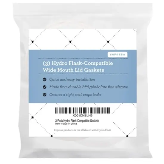 Impresa 3 Gaskets For Hydro Flask Wide Mouth Lid - No BPA / Phthalate / Latex image {6}