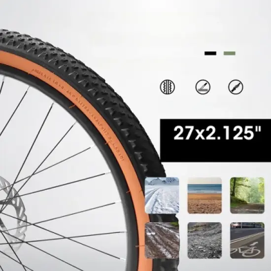 INFURNIC Bicycles, 27 Inch Mountain Bike for Adults, Commute Bicycle for Men and Women, Green, 70"*27.5"*40" image {4}