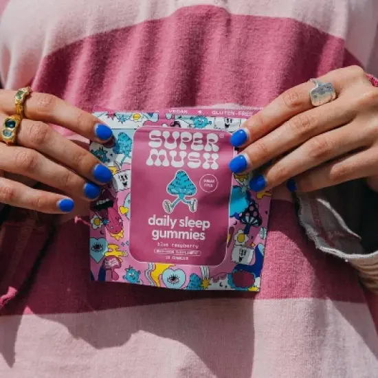 SuperMush Daily Sleep Mushroom Supplement Vegan Gummies - 28ct/14 Servings image {6}