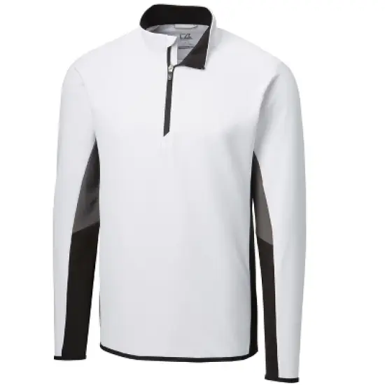 Cutter & Buck Traverse Colorblock Stretch Quarter Zip Mens Pullover image {8}