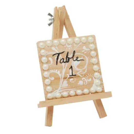 Juvale 6-Pack Wooden Easel, Mini Easel Stands and Place Card Holders for Table Top Artwork Display, Invitations, Photos, Party Favors, 7 Inches image {3}