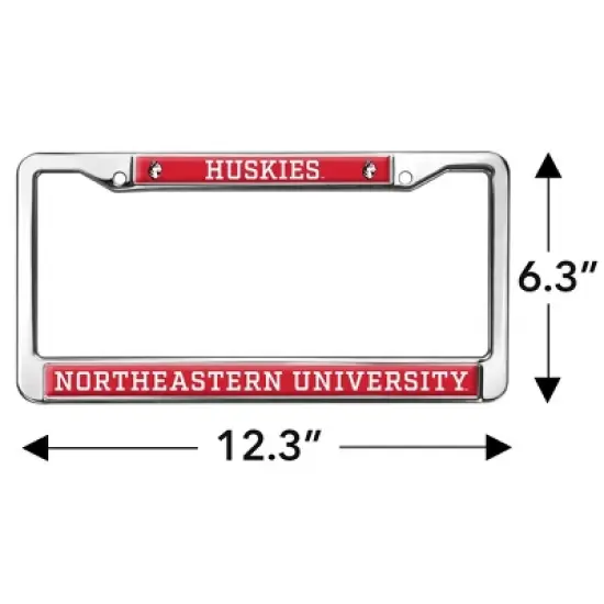 Northeastern University Mascot Full Size Standard License Plate Metal Frame image {3}