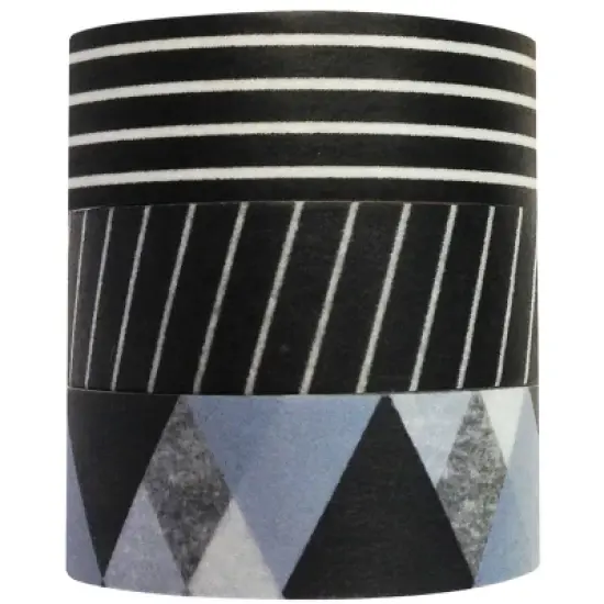 Tuxedo Japanese Washi Masking Tape (Set of 3) image {1}