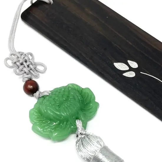 Wrapables Sandalwood Bookmark with Pendant Tassel for Book Lovers and Readers, Water Lily image {1}