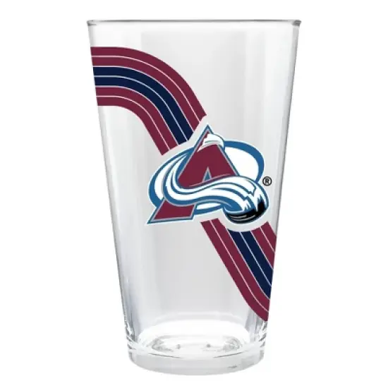 NHL Colorado Avalanche Retro Wave Pint Glass - 16oz image {3}