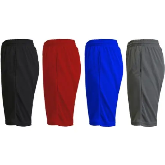 JumpStart Men's 4-Pack Moisture Wicking Performance Active Mesh Shorts image {8}