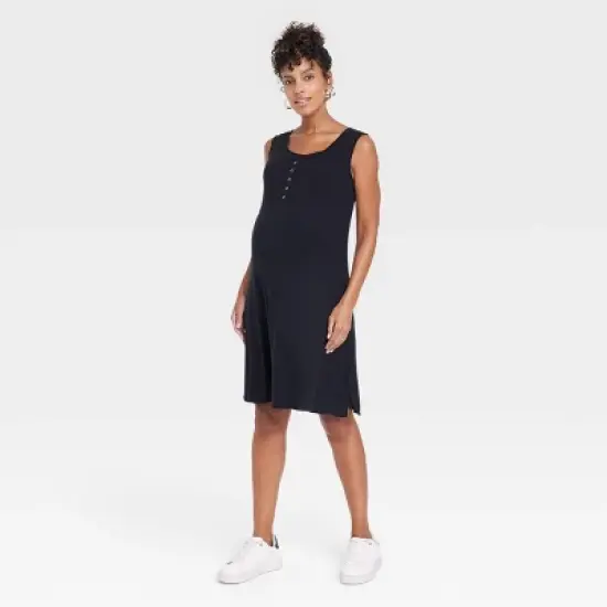 Sleeveless Nursing Henley Maternity Dress - Isabel Maternity by Ingrid & Isabel&trade; image {5}