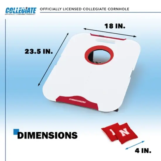 NCAA Nebraska Cornhuskers All-Weather Travel Cornhole Set image {4}