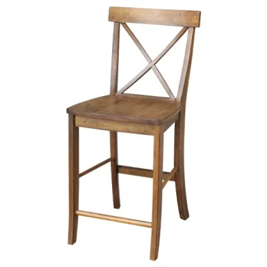 24" Martha X Back Counter Height Barstool - International Concepts image {12}