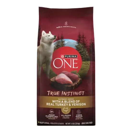 Purina ONE SmartBlend True Instinct Natural Real Turkey & Venison Flavor Dry Dog Food image {8}